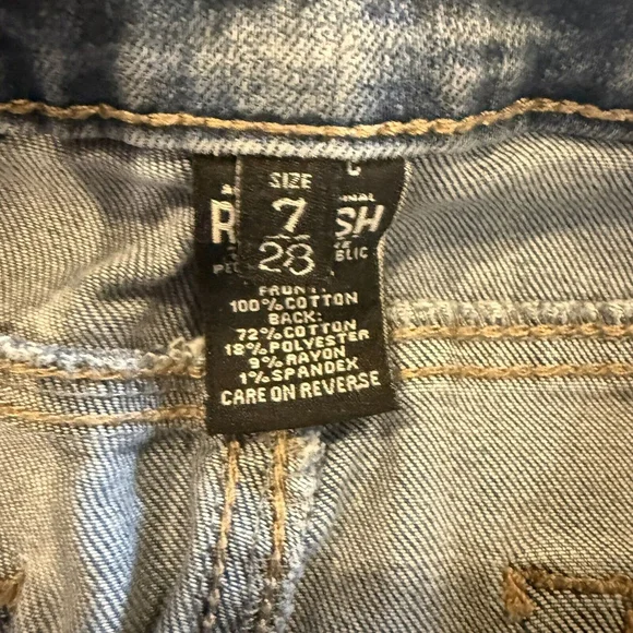 American Original Rewash Brand Jeans Womens Size 7/28 Cut Offs - Picture 8 of 10